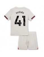 Chelsea Estevao Willian #41 Bortedraktsett Barn 2025-26 Korte ermer (+ bukser)